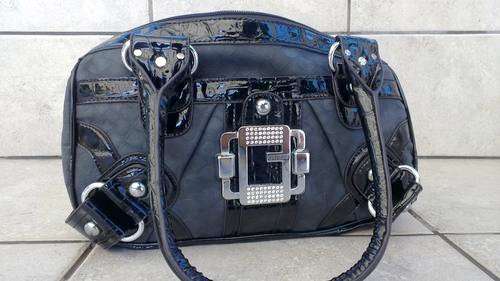 Guess Eclipse Black Leather Handbag 100% Genuine 7 Day Money Back Guarantee!!