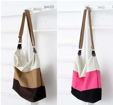 ***GIFT BAG*** Fashionable Stripe Messenger Canvas bag - 8 pieces available {Special offering}
