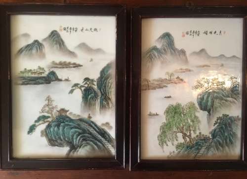 A Set of Chinese Porclelaine Wall Plaques