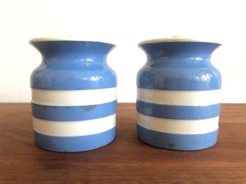 CORNISHWARE VINTAGE HOUSEHOLD  CANNISTERS 1930-1960