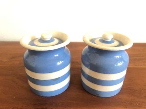 CORNISHWARE VINTAGE HOUSEHOLD  CANNISTERS 1930-1960