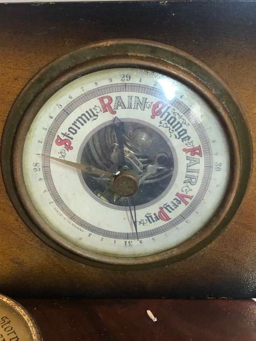 A TRIO OF VINTAGE WEATHER BAROMETERS
