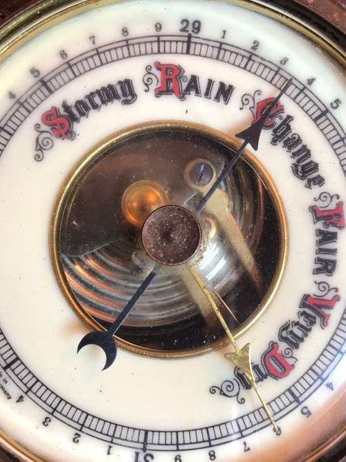 A TRIO OF VINTAGE WEATHER BAROMETERS