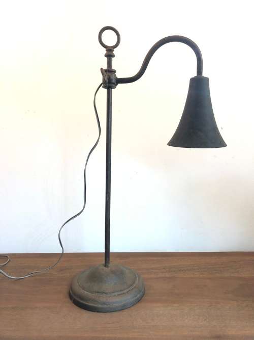 A RARE EDWARDIAN ANTIQUE RISE AND FALL INDUSTRIAL LAMP