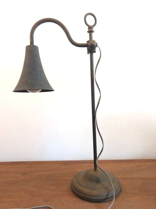 A RARE EDWARDIAN ANTIQUE RISE AND FALL INDUSTRIAL LAMP
