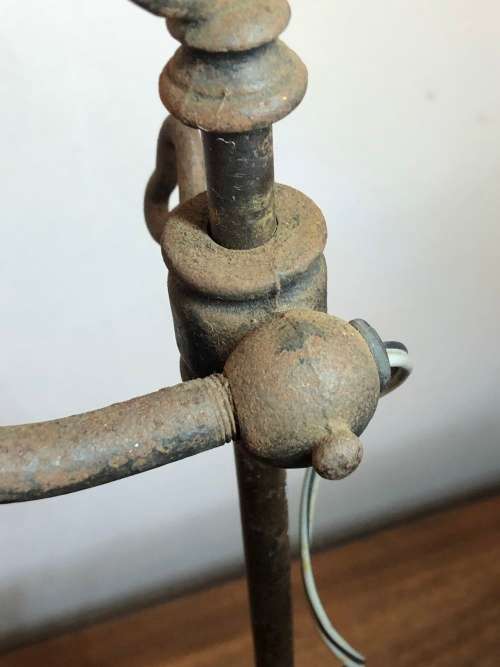 A RARE EDWARDIAN ANTIQUE RISE AND FALL INDUSTRIAL LAMP