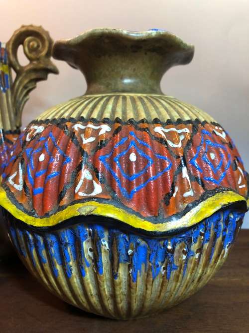A PAIR OF MEDITERRANEAN FOLK POTTERY VESSELS