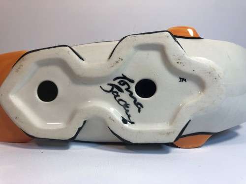 UK Potter Lorna Bailey Olympian Bobsleigh Porcelain Cat