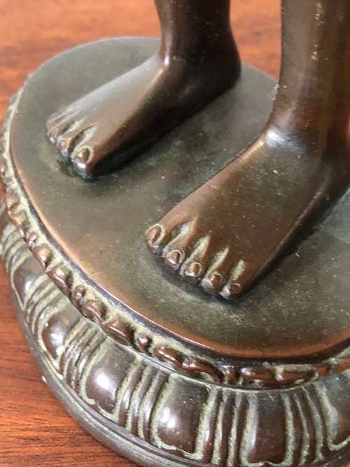 A LARGE ANTIQUE BRONZE STATUE FROM SOUTH EAST ASIA CIRCA 1920