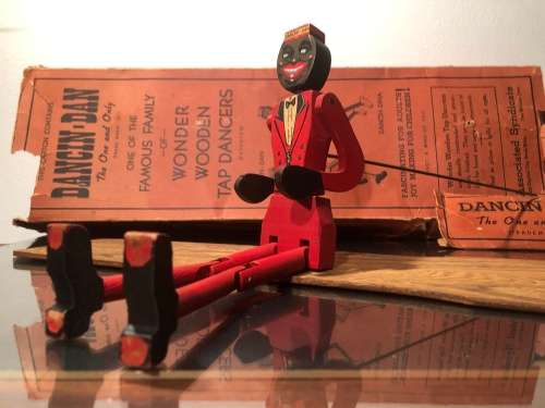 AMERICANA DANCING DAN WOOD TAP DANCE FIGURINE CIRCA 1938