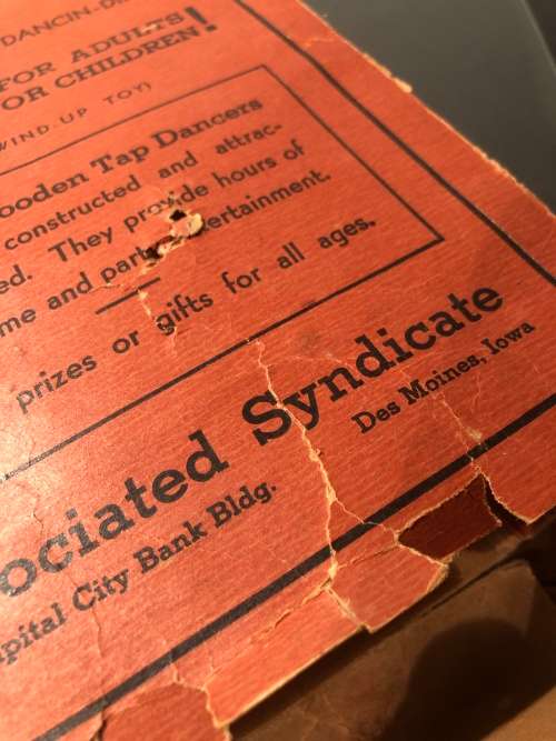 AMERICANA DANCING DAN WOOD TAP DANCE FIGURINE CIRCA 1938