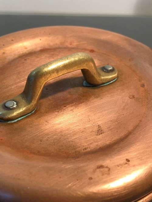 A SET VINTAGE DUTCH COPPER TEA AND SUGAR CANNISTERS