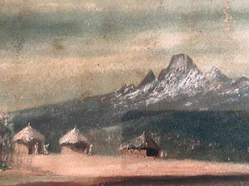 Drakensberg Original Painting Signed Dated 1947