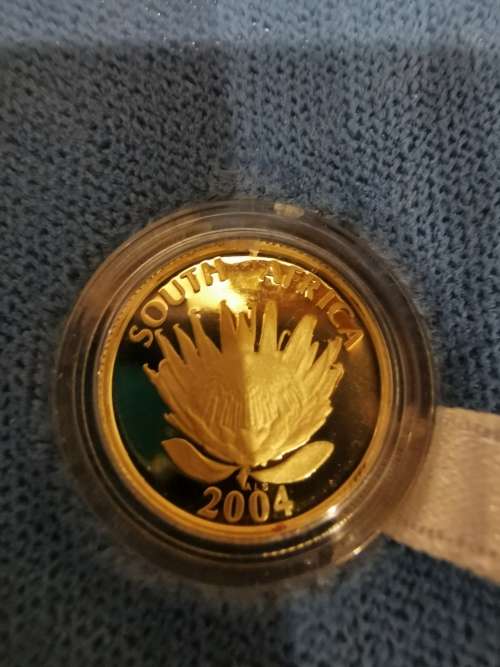 2004 "Ten Year Anniversary of a Democratic SA" - Protea Proof Set - Gold 1oz + 1/10th oz + Silver R1