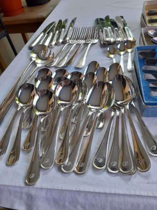 Cutlery from Itely and Vintage Sheffield bone handle cutlery as a lot