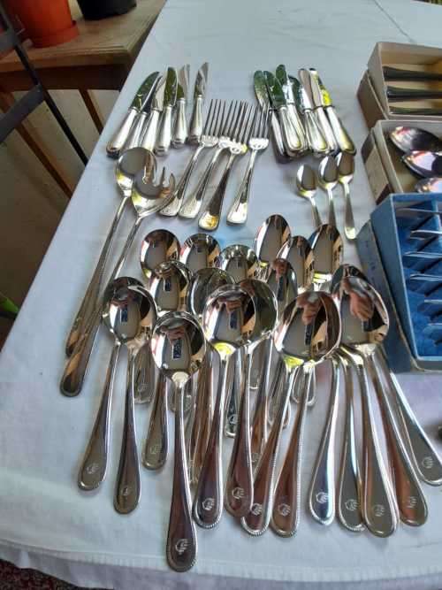 Cutlery from Itely and Vintage Sheffield bone handle cutlery as a lot