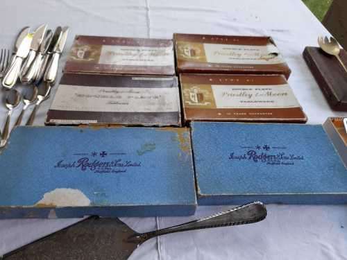 Cutlery from Itely and Vintage Sheffield bone handle cutlery as a lot