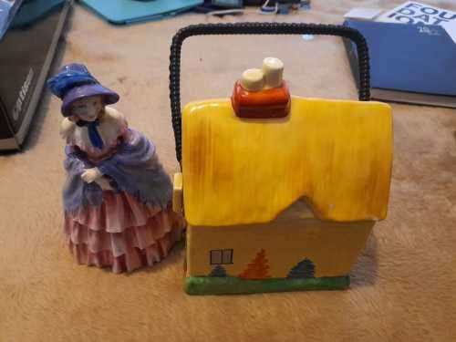 Royal Dalton A Victorian Lady and a butter dish