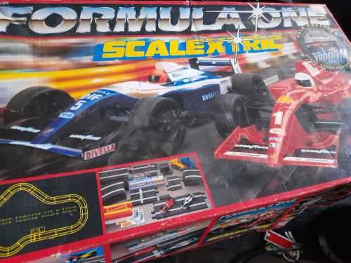 Vintage Scalextric set and a old  train set sold as is as a lot