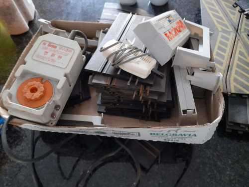 Vintage Scalextric set and a old  train set sold as is as a lot