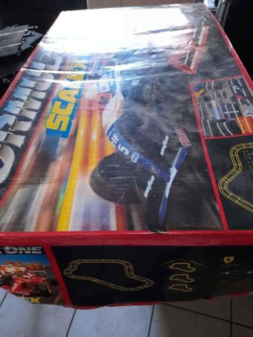 Vintage Scalextric set and a old  train set sold as is as a lot