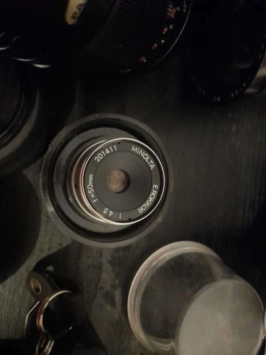 Vintage film camera lenses as is bargain box