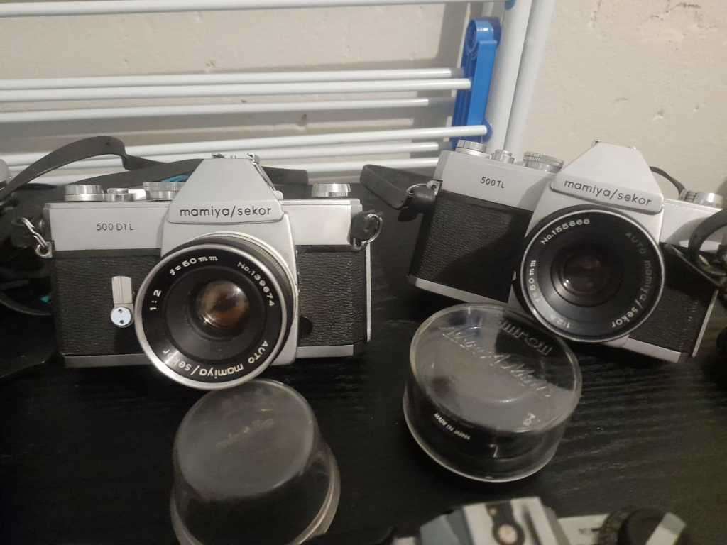 Vintage film camera lenses as is bargain box