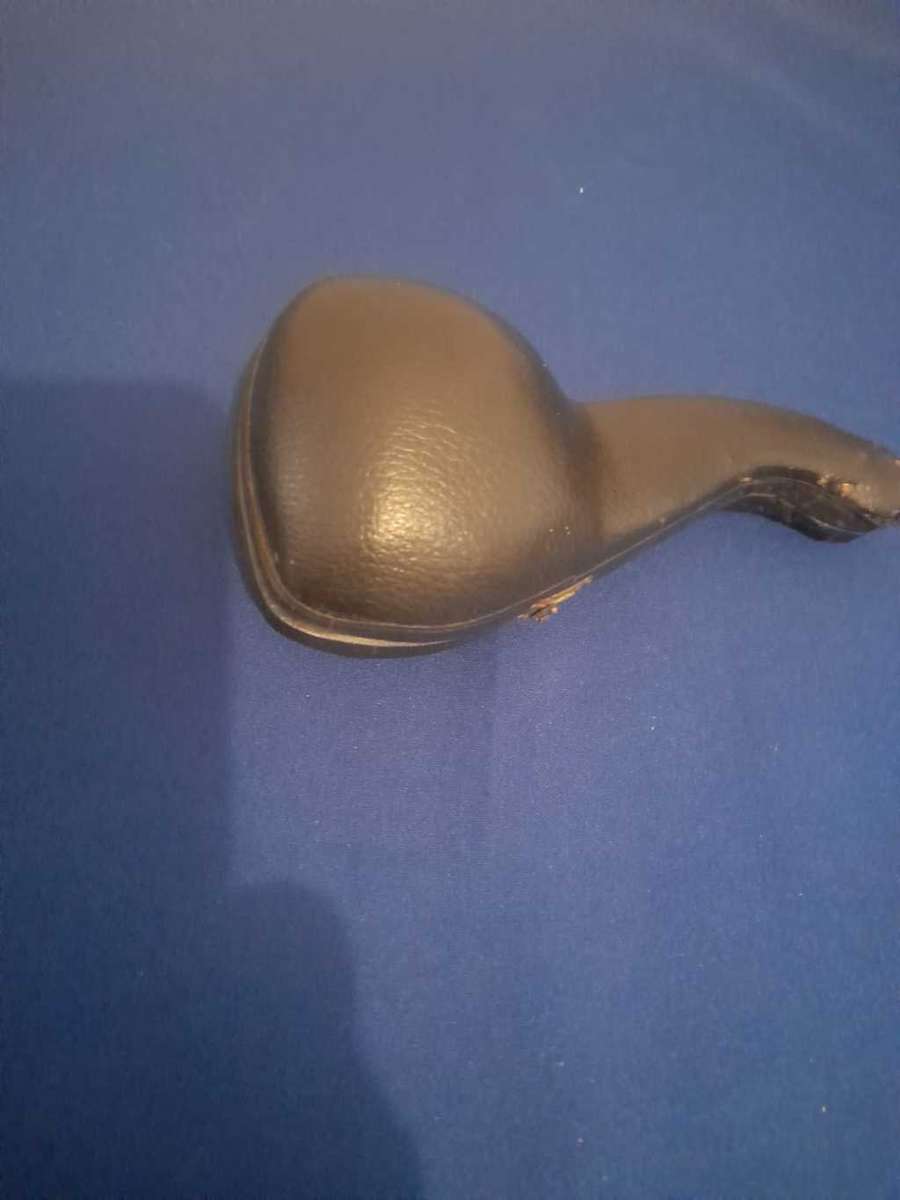 Hand Carved Wood Pipe Old Man Face Unused Original Case small chip at the back