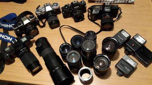 Job lot of old cameras and lenses or make me a offer