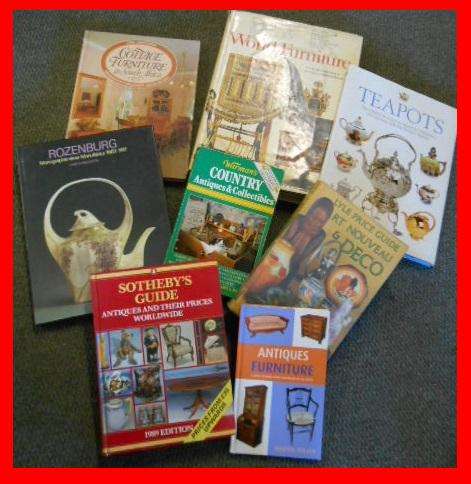 A wonderful selection of eight antique reference BOOKS