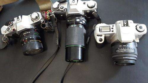 3 Canon cameras   Some look to be in good condition Sold as seen so please study the photos  All pho