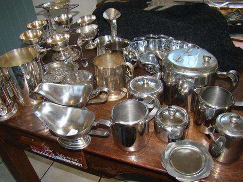 PLATED and a stainless steel tea and coffee set as a lot shipping will be R45