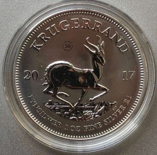 2x 2017 1 Oz Silver Krugerrand Premium Uncurculated- 50th Anniversary