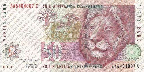 R50 TT Mboweni AA 1st Issue A.U - UNC(due to counting fold)