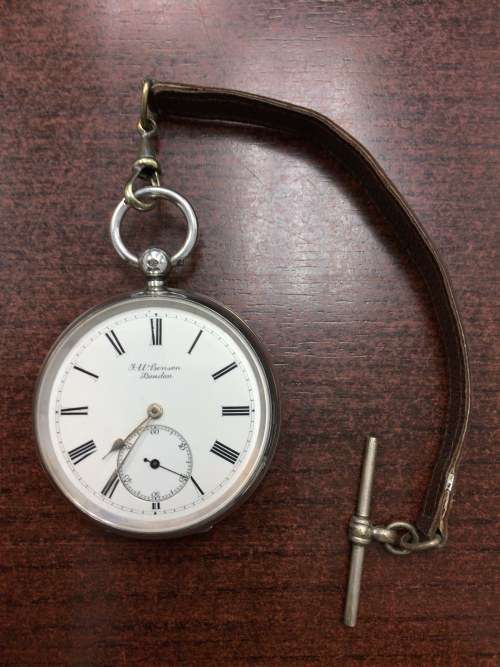# JW BEBNSON Silver Pocket Watch #