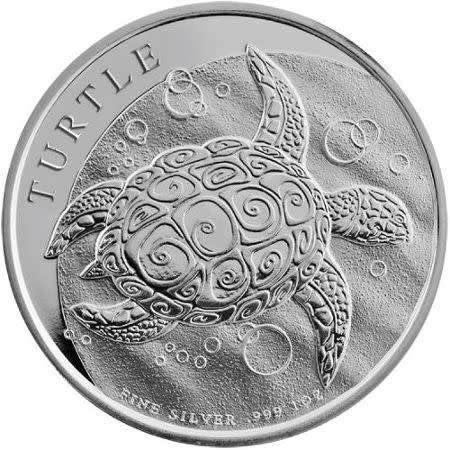 # New Zealand $5 TURTLE Silver 1 oz Coin (BU) #