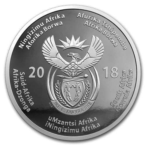 2018 SA, Nelson Mandela 1 oz SILVER Centenary Coin (Proof)