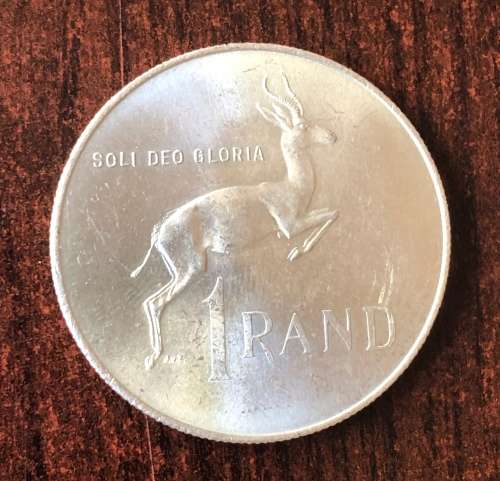 1969 Afrikaans SILVER R1 Coin (UNC)