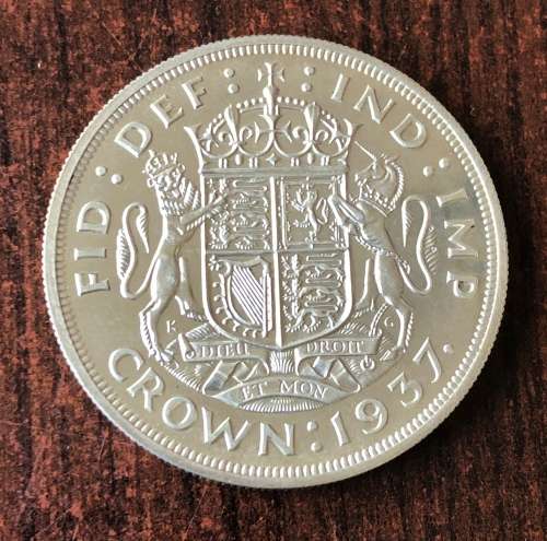 1937 British Coronation SILLVER Crown (Proof)
