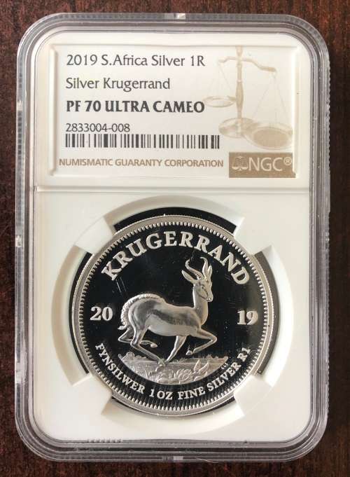 2019 SILVER 1oz PROOF KRUGERRAND (PF70)