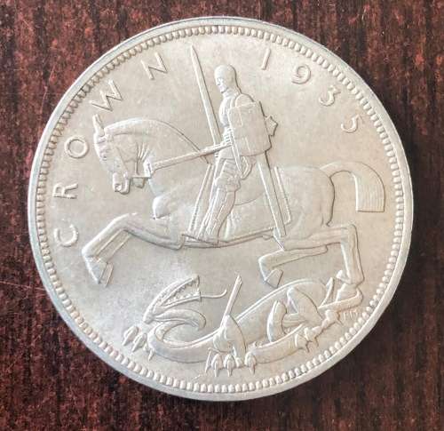 1935 Great Britain SILVER Crown / 5 Shillings