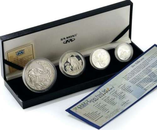 2002 Wildlife Series, Elephant SILVER Proof Coin Set