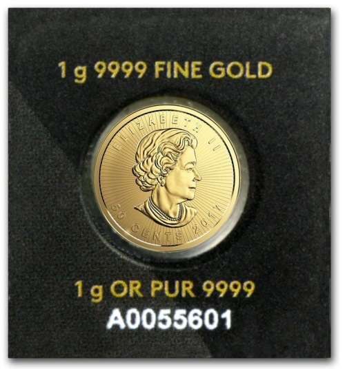 1g GOLD Canadian Maple Leaf Coin