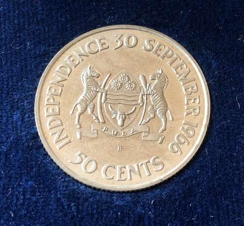 1966 Botswana 30 Year Independence SILVER Coin