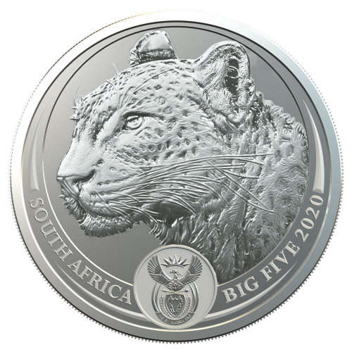 2020 BIG 5 Silver 1oz Leopard BU Coin