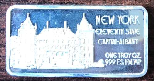 New York 1oz SILVER (999) Bar