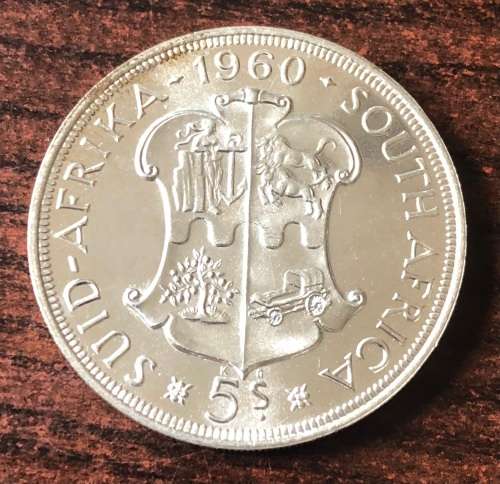 1960 SA SILVER Crown / 5 Shillings (PL)