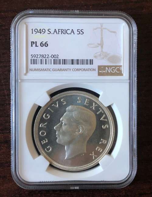 1949 SA SILVER Crown / 5 Shillings (PL66)