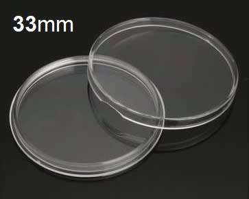 Clear Round Coin Capsules (33mm) - 100 Pack