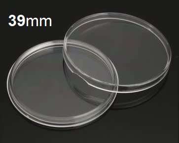 Clear Round Coin Capsules (39mm)